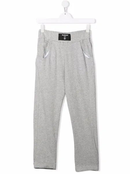 Balmain Kids спортивные брюки с нашивкой-логотипом