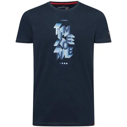 Timezone, футболка мужская, цвет: темно-синий, размер: S