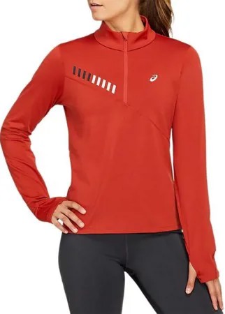 Лонгслив женский Asics Lite-Show Winter 1/2 Zip Top красный L INT