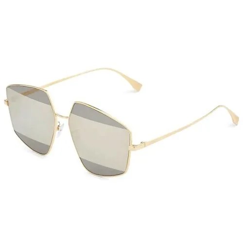 Солнцезащитные очки FENDI, золотой, серый