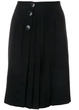 Yves Saint Laurent Pre-Owned короткая плиссированная юбка