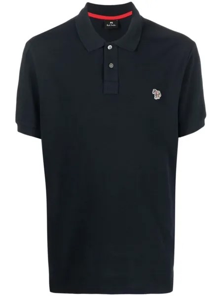 PS Paul Smith рубашка поло с нашивкой Zebra, синий