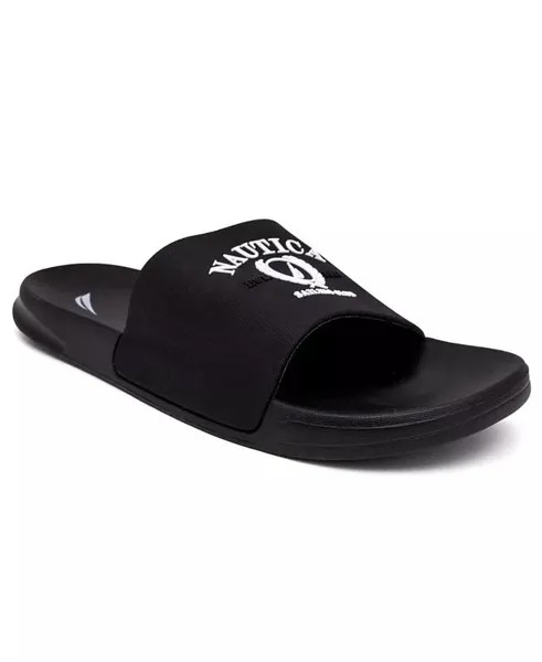 Мужские шлепанцы Porter 3 для бассейна Nautica, черный