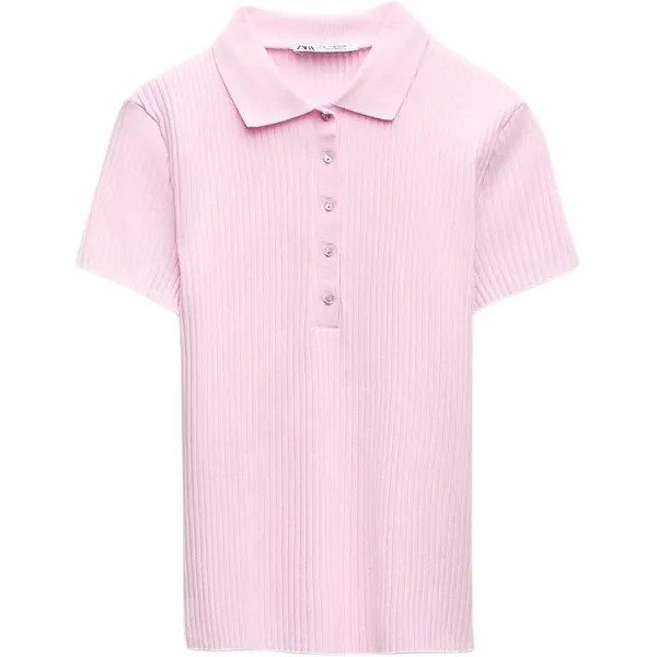 Рубашка поло женская розовая Zara