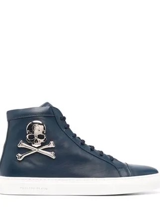 Philipp Plein высокие кеды с декором Skull