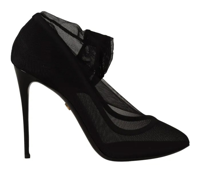 DOLCE - GABBANA Shoes Черные ботинки из эластичного тюля Туфли-лодочки EU35 / US4,5 Рекомендуемая розничная цена 1000 долларов США
