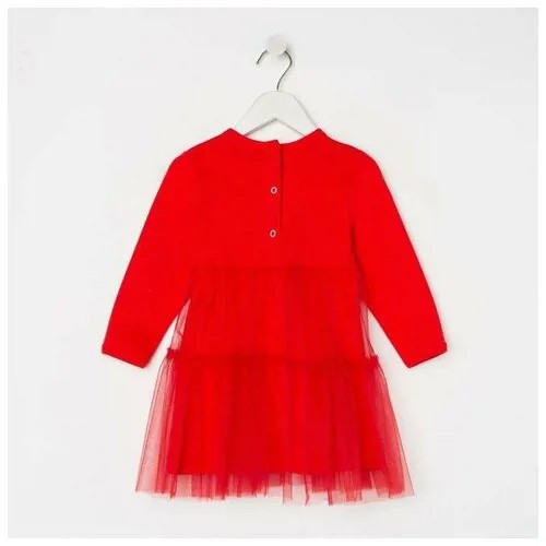 Платье для девочки, цвет красный, рост 74 см