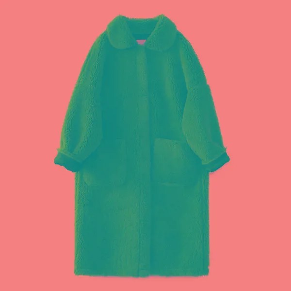 Осенне-зимнее женское универсальное свободное платье в японском стиле удобное теплое пушистое длинное пальто из искусственного меха ягненка