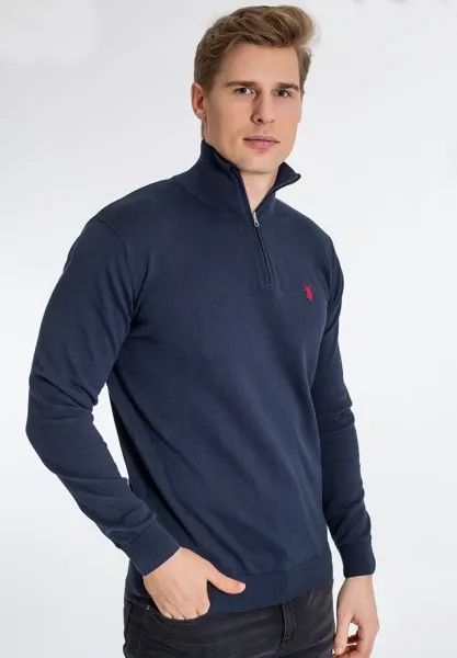 Вязаный свитер BRISON HALF-ZIP U.S. Polo Assn., цвет dark sapphire