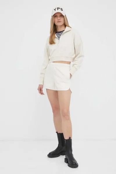 Хлопковая толстовка G-Star Raw, бежевый
