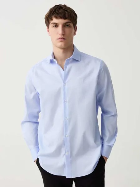 Рубашка стандартного кроя из хлопка, цвет light blue