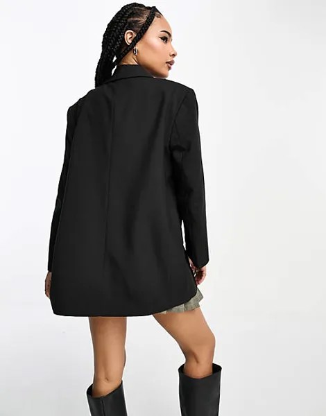 Черный узкий пиджак для мальчика ASOS DESIGN Petite Mix & Match