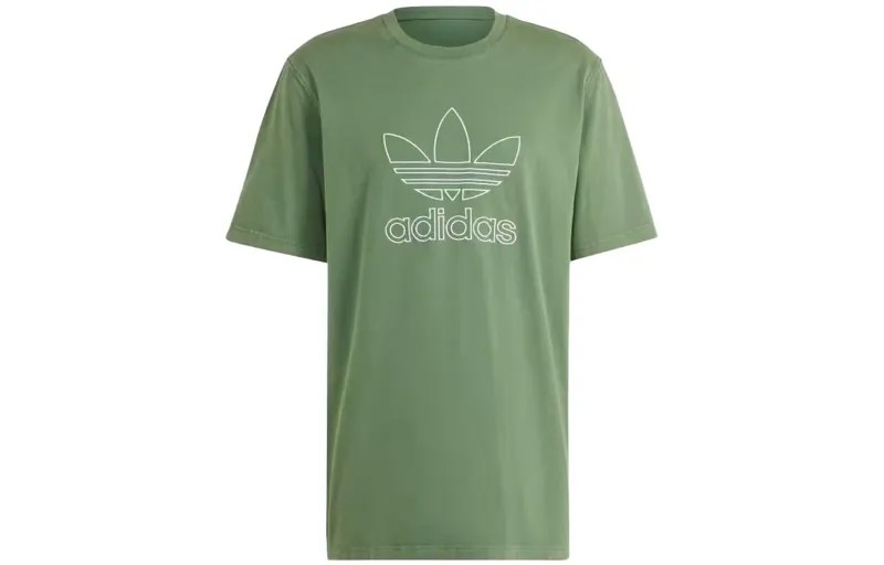 Футболка ADICOLOR OUTLINE TREFOI мужская зеленая Adidas Originals, зеленый