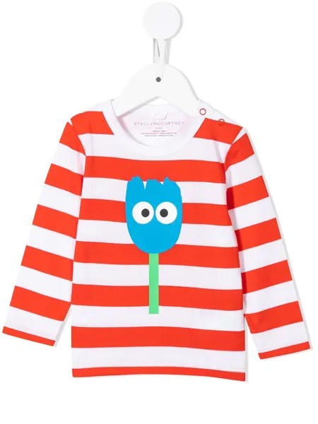 Stella McCartney Kids полосатая футболка с длинными рукавами