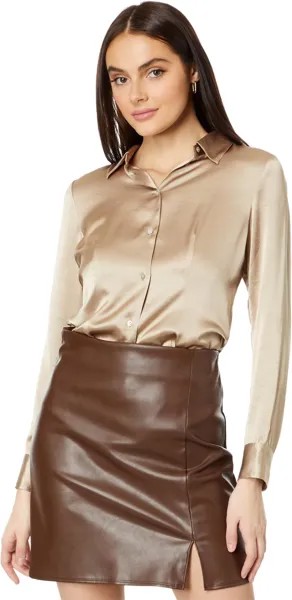 Рубашка Madewell Darted Button-Up Shirt in Satin, цвет Matchstick