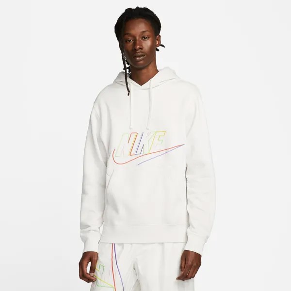 Мужской флисовый пуловер с капюшоном Nike Club Fleece+ Futura, кремовый
