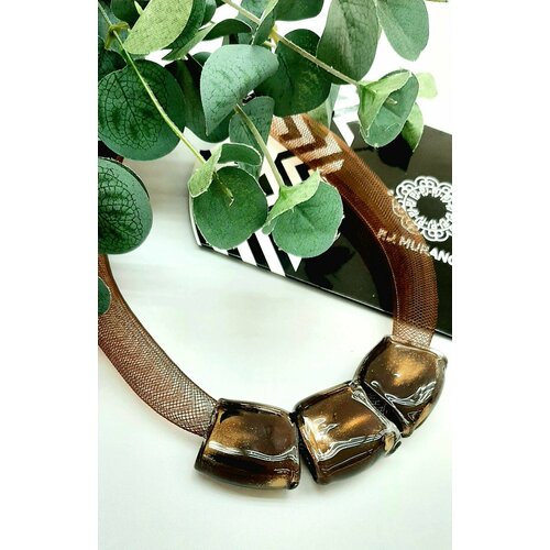 Колье PJ Murano, коричневый