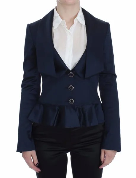 Куртка-блейзер EXTE, синее однобортное пальто с тремя пуговицами IT40 / США, рекомендованная розничная цена 660 долларов США