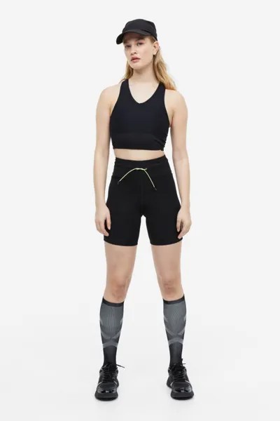 Беговые шорты DryMove H&M, черный