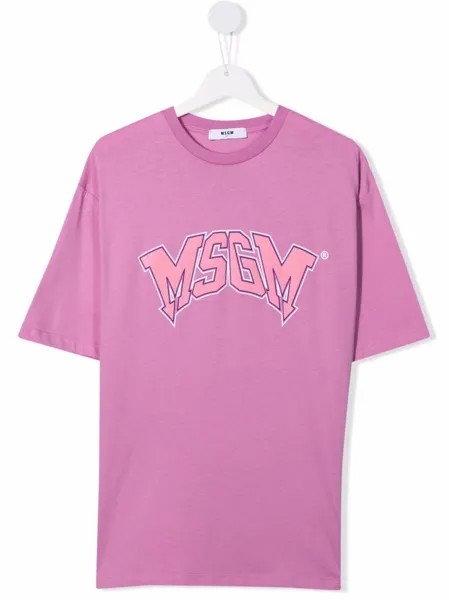 MSGM Kids футболка с логотипом