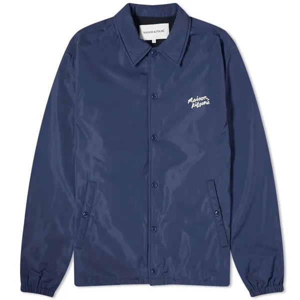 Куртка Maison Kitsune Handwriting Logo Coach, цвет Ink Blue