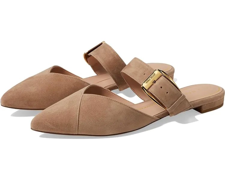 Балетки Cole Haan Vandam Buckle Mule, цвет Light Whiskey Suede