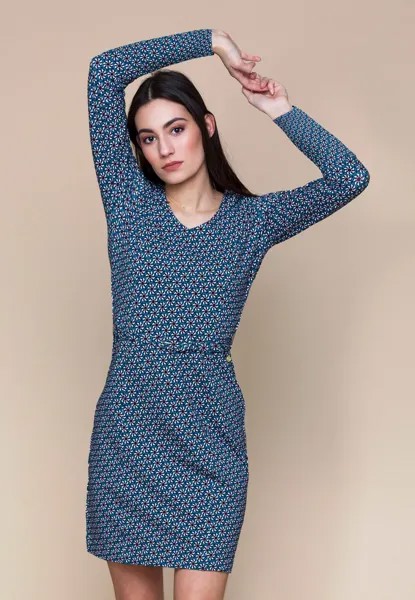 Платье из джерси LOVE FOR THE SAKE OF WITH FLORAL PATTERN 4funkyflavours, цвет blue