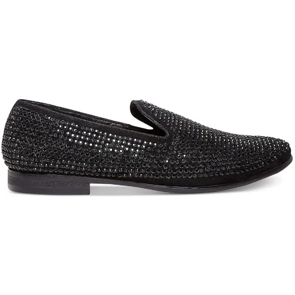 Мужские замшевые лоферы для курения Caviarr со стразами Steve Madden, черный