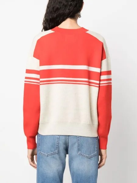 Marant Étoile джемпер Callie вязки интарсия с логотипом, оранжевый