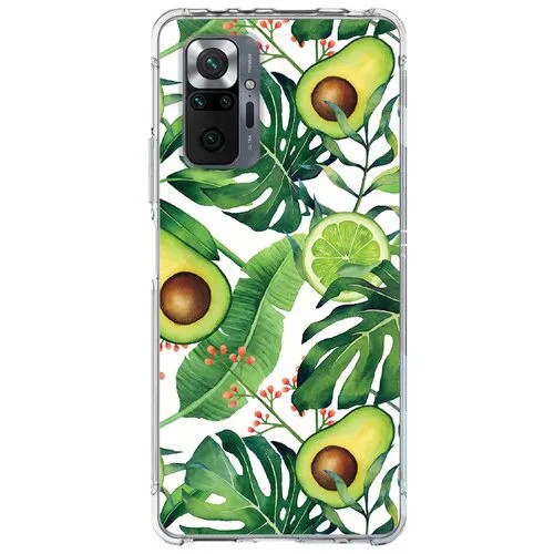 Силиконовый чехол с рисунком Малина, ежевика, голубика для Xiaomi Redmi Note 10 Pro, Anycase PR0002652
