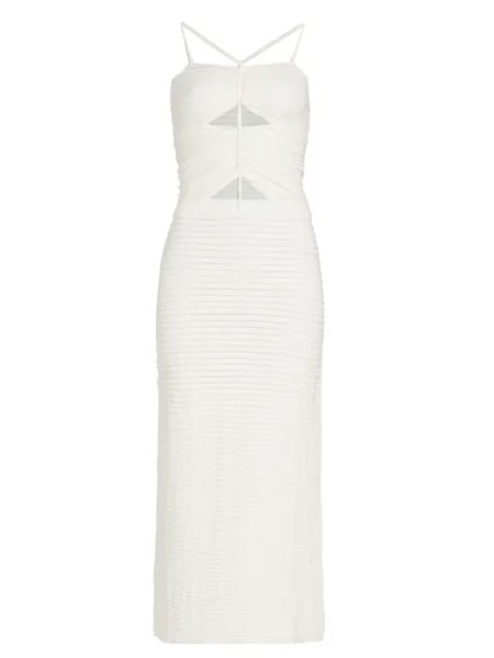 Платье средней длины Suberi с вырезами Altuzarra, белый