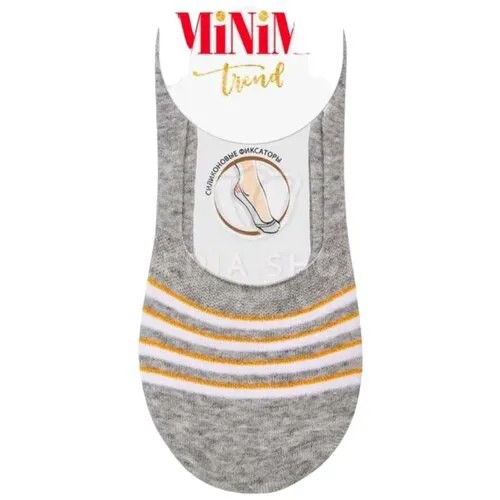Женские подследники MiNiMi укороченные, нескользящие, размер 39-41 (25-27), серый