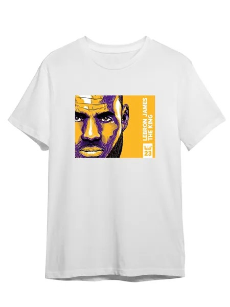 Футболка унисекс СувенирShop Баскетбол/NBA/Lebron James 7 белая 3XL (56-58)