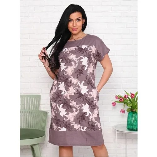 Платье  Инсар Текстиль, размер 54-56, розовый