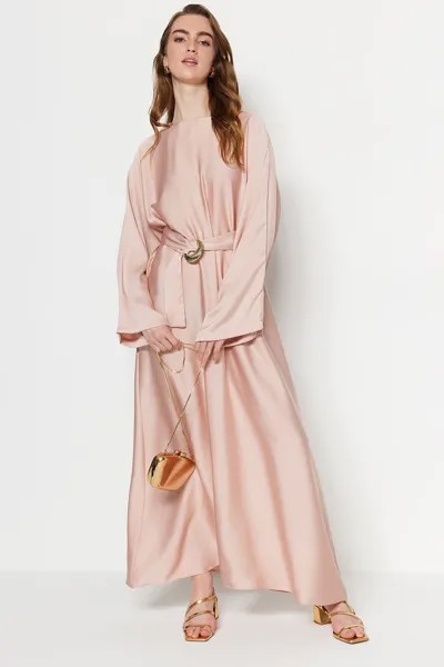 Вечернее Платье - Розовый - Макси Trendyol Modest, розовый