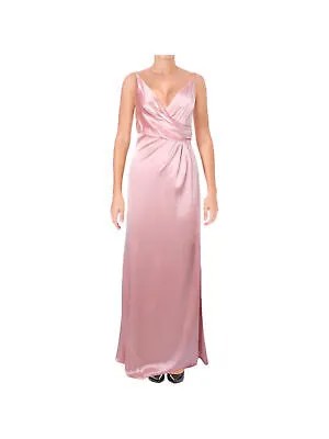 JILL JILL STUART Женское розовое платье-футляр полной длины на бретельках с разрезом 6