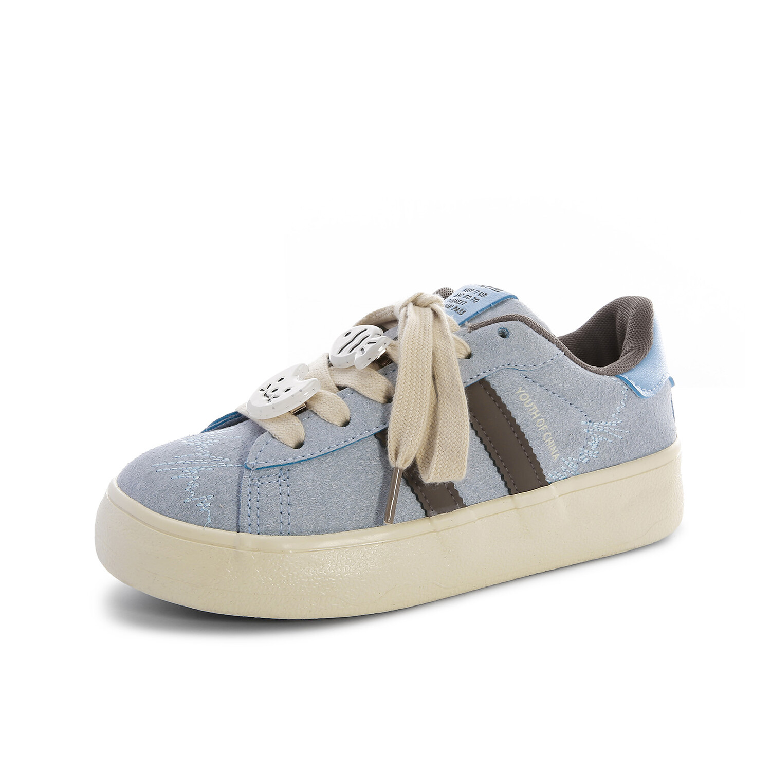 Кроссовки Lovely you Skateboarding Shoes Women's Low-top, бежевый/синий