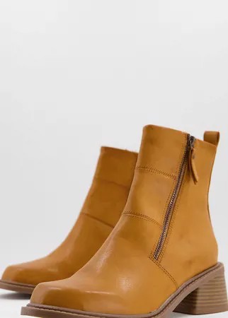 Бежевые ботинки в походном стиле для широкой стопы ASOS DESIGN Wide Fit Avery-Светло-бежевый цвет