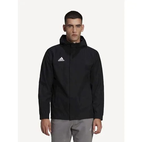 Олимпийка adidas, силуэт прямой, капюшон, размер XL, черный