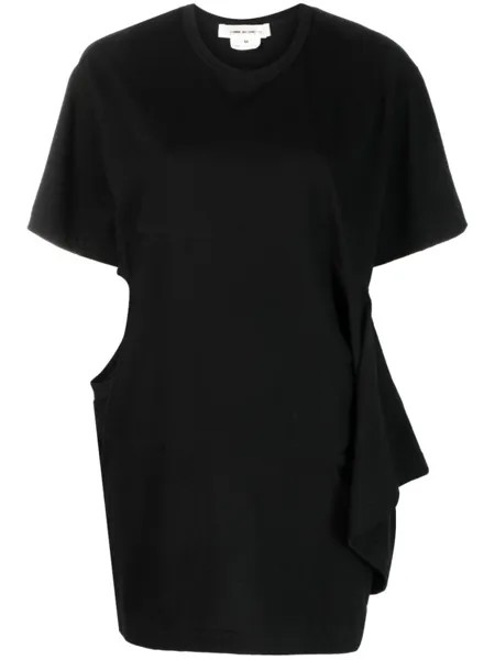 Comme Des Garçons футболка с драпировкой, черный