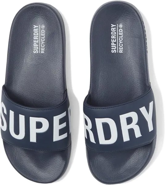 Шлепанцы Code Core Vegan Pool Slide Superdry, цвет Deep Navy/Optic