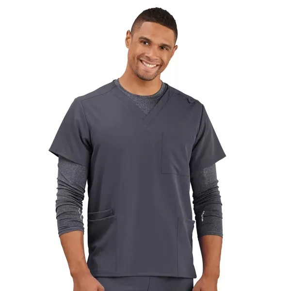 Топ-скраб с 4 карманами Big & Tall Unisex Jockey Jockey, серый