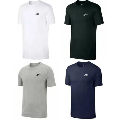 Мужская футболка Nike, спортивная футболка с коротким рукавом и вышитым логотипом, хлопковый топ