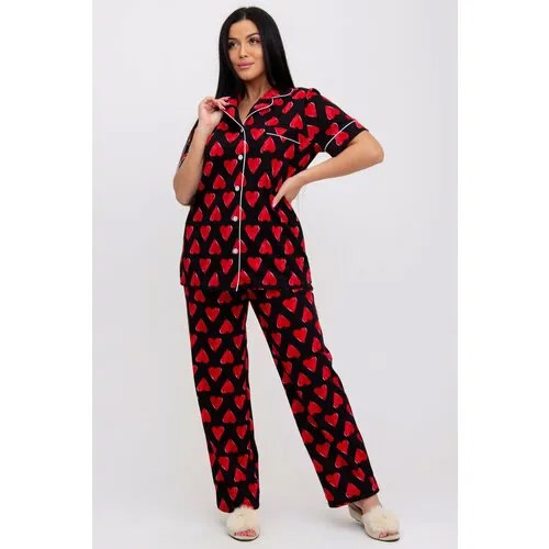 Пижама  Modellini, размер 44, черный, красный