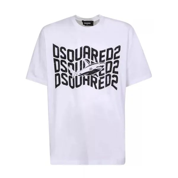 Футболка white shark logo t-shirt Dsquared2, мультиколор