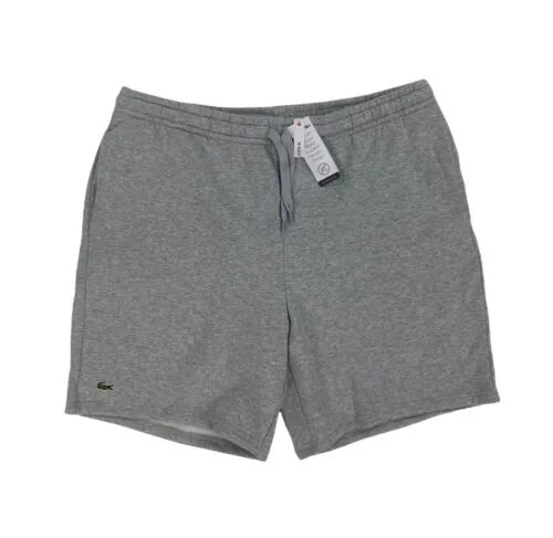 НОВИНКА Lacoste Sport Big -amp; Tall Мужские спортивные шорты из флиса и хлопка Серый с защитой от ультрафиолета