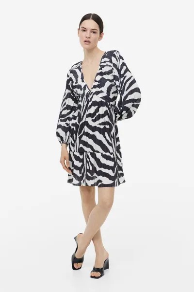 Плиссированное платье из джерси H&M