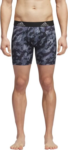 Боксеры Adidas Performance Boxer Brief Underwear 1-Pack, цвет Elements Camo Black/Onix/Black/Onix Grey
