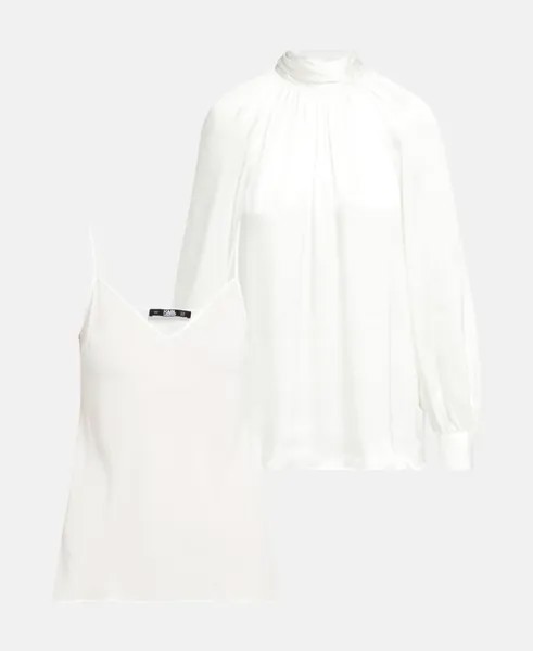 Рубашка блузка Karl Lagerfeld, белый