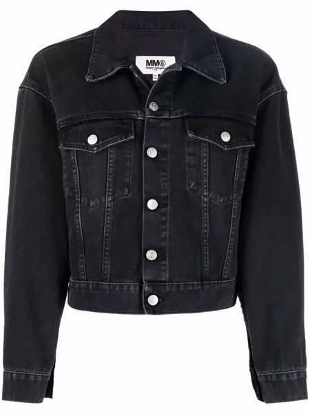 MM6 Maison Margiela джинсовая куртка с контрастной строчкой